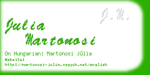julia martonosi business card
