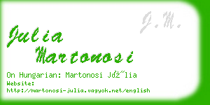 julia martonosi business card